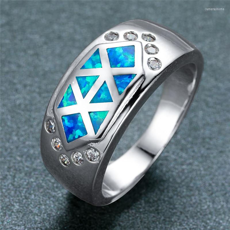 Wedding Rings White Small Zircon Engagement Ring Classic Silver Color Band Blue Fire Opal Geometric Stone For Women Jewelry
Wedding Rings White Small Zircon Engagement Ring Classic Silver Color Band Blue Fire Opal Geometric Stone For Women Jewelry