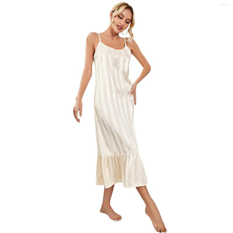 Women's Sleepwear Champagne Color Long Style Sexy Camisolas For Women's Summer High Quality Chemise De Nuit Femme Nightgowns, Gst72-champagne 
Women's Sleepwear Champagne Color Long Style Sexy Camisolas For Women's Summer High Quality Chemise De Nuit Femme Nightgowns, Gst72-champagne