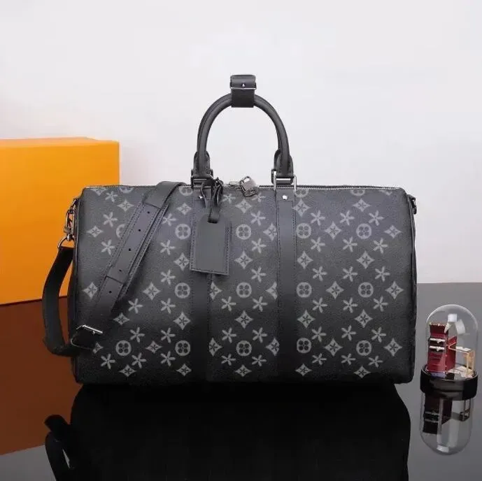 Top Quality New Men Duffle Bag Women Travel Bags Hand Luggage Travel Bags Men Pu Leather Handbags Large CrossBody Bags Totes 55cmA1, Deep brown
Top Quality New Men Duffle Bag Women Travel Bags Hand Luggage Travel Bags Men Pu Leather Handbags Large CrossBody Bags Totes 55cmA1, Deep brown