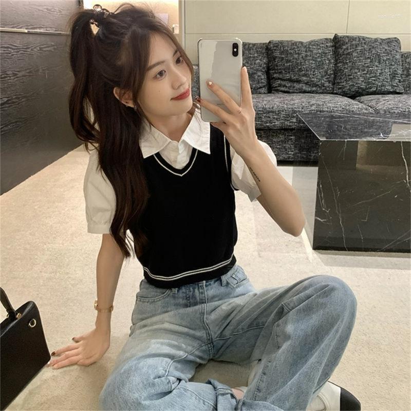 Women's Blouses 652F Chic-Knitted Women Top Polo-Collar Short Sleeve Blouse-Top Contrast Stitching, Khaki
Women's Blouses 652F Chic-Knitted Women Top Polo-Collar Short Sleeve Blouse-Top Contrast Stitching, Khaki