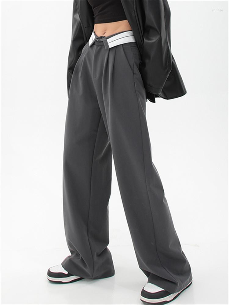 Women' Pants 2023 Women Bottoms Grey Vintage Wide Leg Fashion High Waist Straight Mopping Casual Baggy Trouser Ladies Summer, Black
Women' Pants 2023 Women Bottoms Grey Vintage Wide Leg Fashion High Waist Straight Mopping Casual Baggy Trouser Ladies Summer, Black