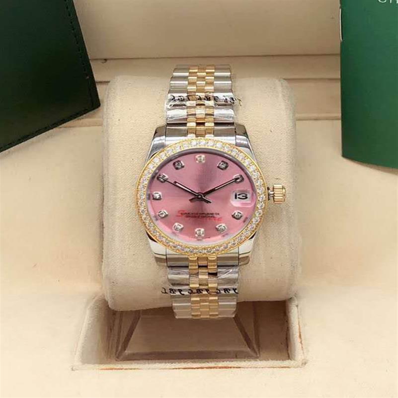 High quality gold fashion 31mm Sapphire Ladies dress Pink watches Mechanical automatic scan date womens watch Stainless steel brac277u, Waterproof
High quality gold fashion 31mm Sapphire Ladies dress Pink watches Mechanical automatic scan date womens watch Stainless steel brac277u, Waterproof