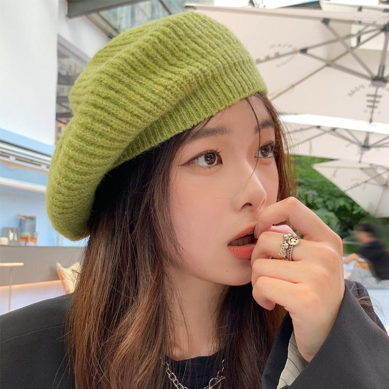 Berets Autumn Winter Korean Version Of Knitted Beret Cap Women's Trendy Casual Painter Hat All-match Warm Beanie Hats Boina Casquette, White
Berets Autumn Winter Korean Version Of Knitted Beret Cap Women's Trendy Casual Painter Hat All-match Warm Beanie Hats Boina Casquette, White