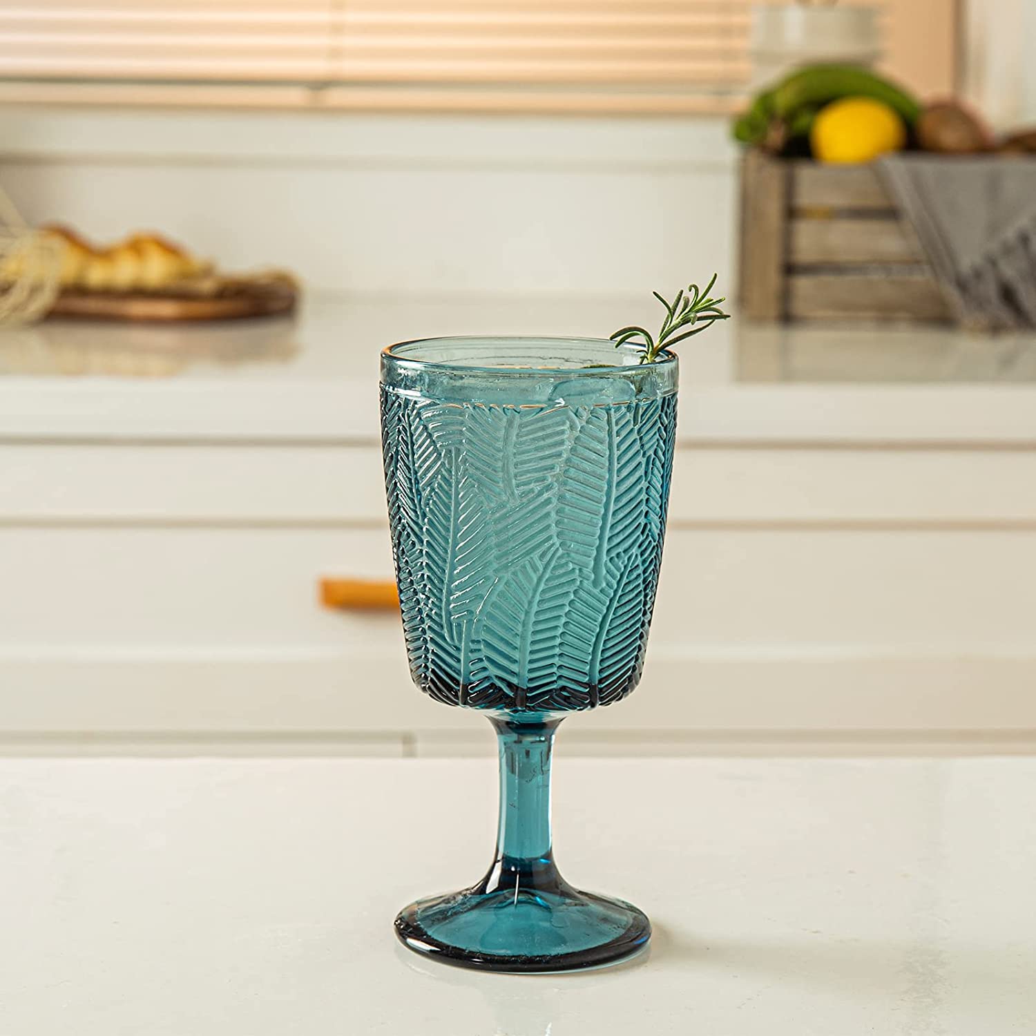 Embossed Leaf Texture Wine Glass Goblet Retro Juice Drinking Cup Spirits Wedding Party Beverage Glasses 060121
