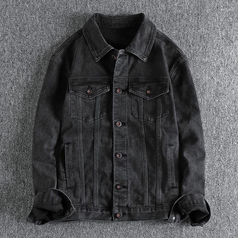 Men's Jackets Black Grey Denim Jacket Men's Classic Slim Fit Spring And Autumn Youth Cardigan Coat Outerwear 1370
Men's Jackets Black Grey Denim Jacket Men's Classic Slim Fit Spring And Autumn Youth Cardigan Coat Outerwear 1370