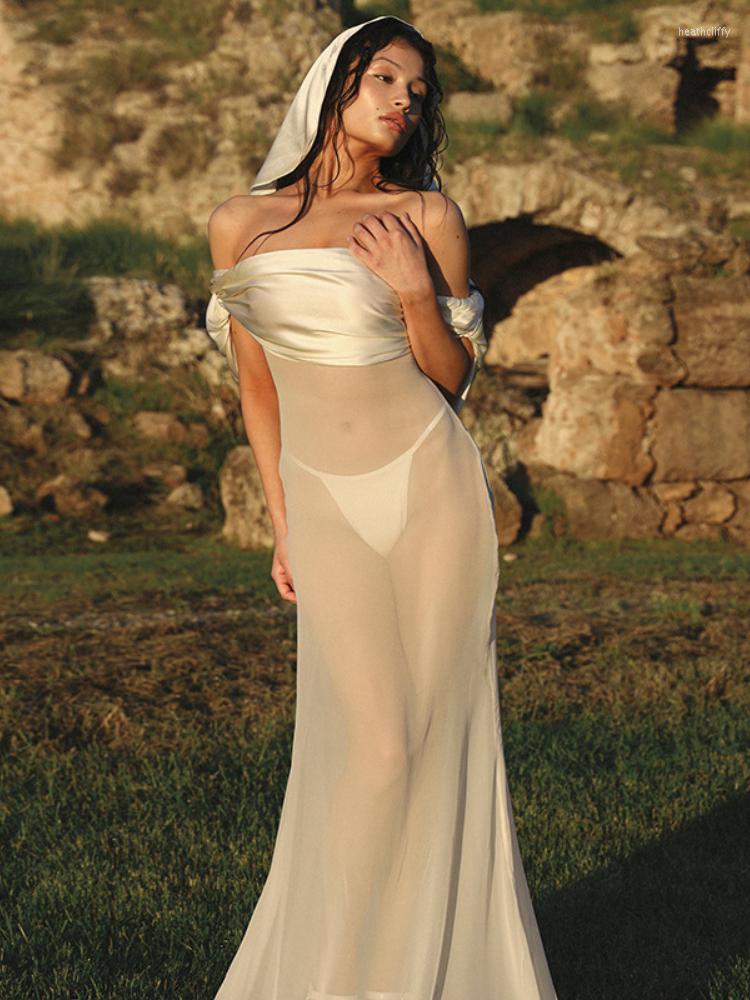 Casual Dresses White Mesh Maxi Dress Summer Women Fashion Off The Shoulder Slim Evening Party Sexy See Through Club Long 2023, Black
Casual Dresses White Mesh Maxi Dress Summer Women Fashion Off The Shoulder Slim Evening Party Sexy See Through Club Long 2023, Black