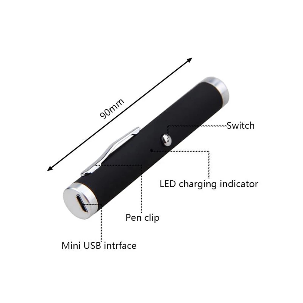 Mini 2 in1Cat Keychain Fun Pointer Portable Laser pointer LED Training Torch Pet Cat Tickle Toy Flashlight Pen