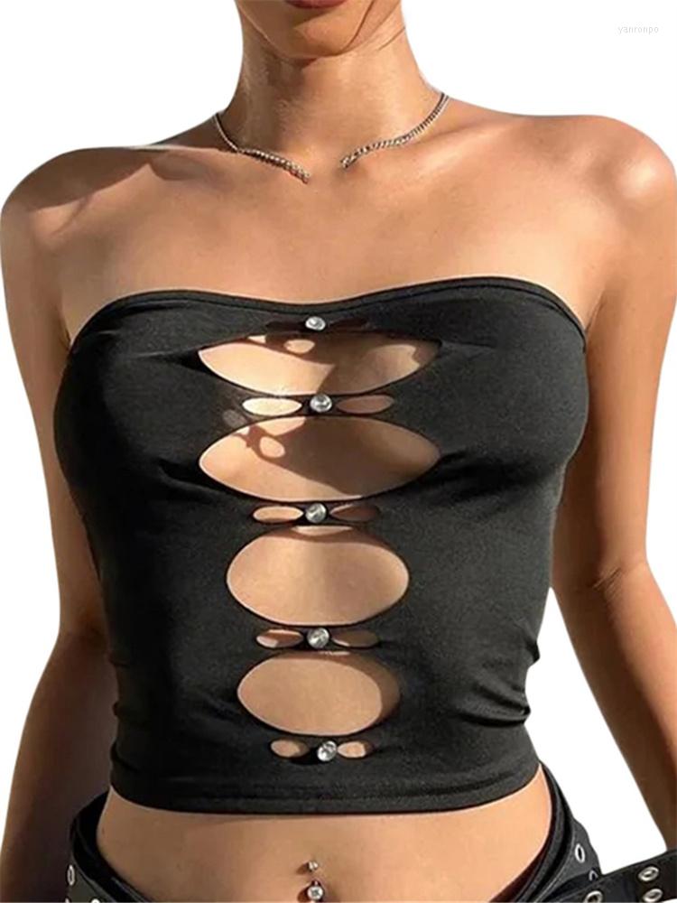 Women' Tanks Doury Women' Y2k Summer Solid Color Tube Tops Sleeveless Strapless Hollow Out Party Club Crop, Black
Women' Tanks Doury Women' Y2k Summer Solid Color Tube Tops Sleeveless Strapless Hollow Out Party Club Crop, Black