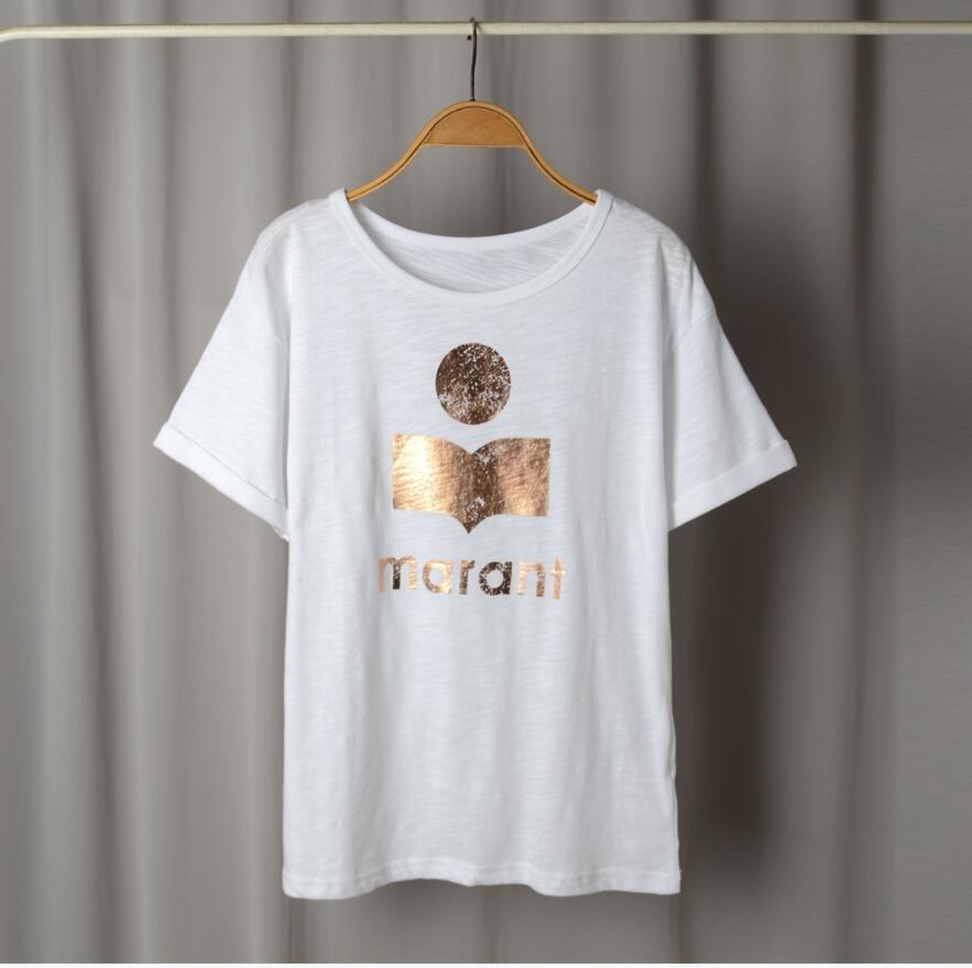 23SS high quality summer Isabel Marant Women's T-shirt New Fashion golden Letter Printing Straight Tube Casual white Sports Top Women blue Beach Tees T-shirt
23SS high quality summer Isabel Marant Women's T-shirt New Fashion golden Letter Printing Straight Tube Casual white Sports Top Women blue Beach Tees T-shirt