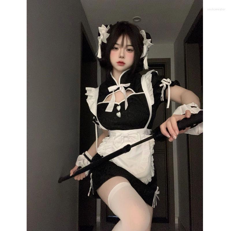 Ethnic Clothing Chinese Style Qipao Lolita Maid Dress Women Sexy Short Cheongsam Hollow Out Mandarin Collar Dresses Y2K Girl
Ethnic Clothing Chinese Style Qipao Lolita Maid Dress Women Sexy Short Cheongsam Hollow Out Mandarin Collar Dresses Y2K Girl