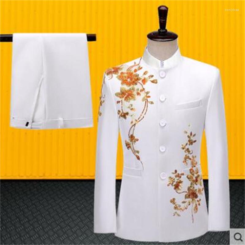 Men's Suits Sequins Blazer Men Chinese Tunic Suit Jacket Mens Stage Costumes For Singers Clothes Star Style Dress B562, White
Men's Suits Sequins Blazer Men Chinese Tunic Suit Jacket Mens Stage Costumes For Singers Clothes Star Style Dress B562, White