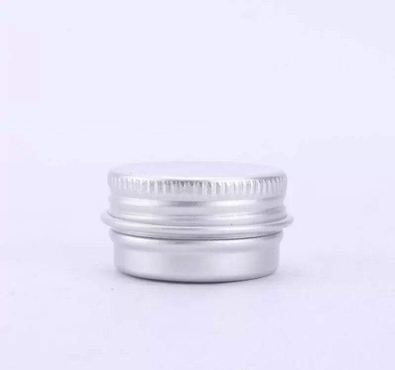 5ml 5g Aluminum Tin Jars Cosmetic Sample Metal Tins Empty Container Bulk Round Pot Screw Cap Lid Small Ounce for Candle Lip Balm