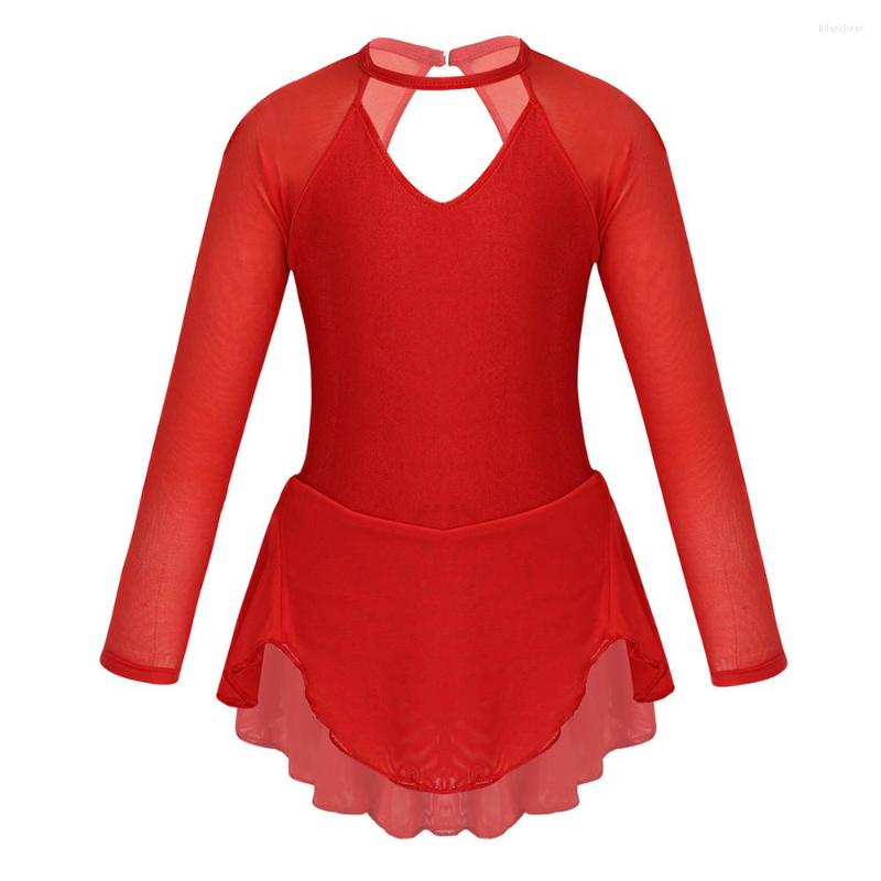 Stage Wear Kids Sheer Long Sleeves Tulle Splice Figure Skating Dress Girls Ballet Dance Gymnastics Leotard Performance Costume, Black
Stage Wear Kids Sheer Long Sleeves Tulle Splice Figure Skating Dress Girls Ballet Dance Gymnastics Leotard Performance Costume, Black