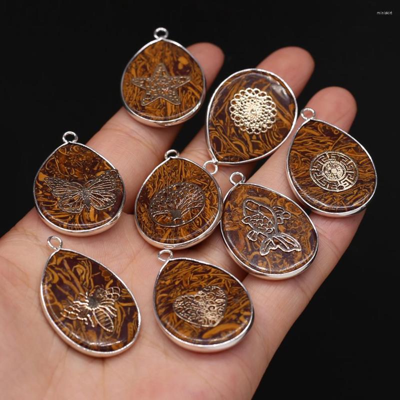 Pendant Necklaces Natural Stone Tiger Eye Drop Silver-plated For Jewelry MakingDIY Necklace Earring Accessories Healing Gems Charm Gift1PC
Pendant Necklaces Natural Stone Tiger Eye Drop Silver-plated For Jewelry MakingDIY Necklace Earring Accessories Healing Gems Charm Gift1PC