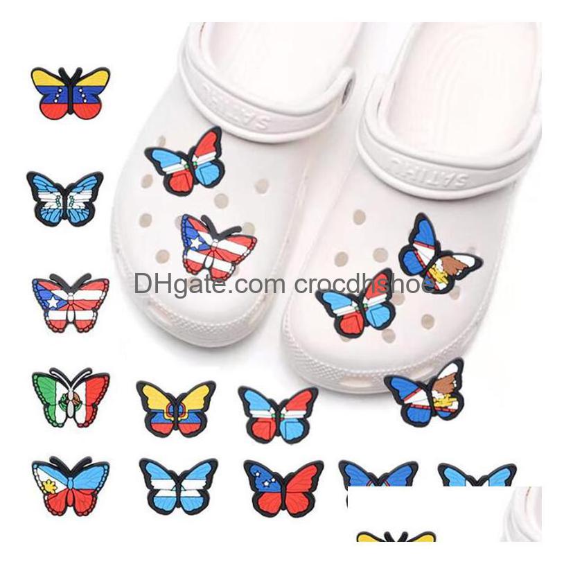 Shoe Parts Accessories Pvc Butterfly Buckle Croc Charms Clog Decoration Buttons Pins Drop Delivery Otgnm
Shoe Parts Accessories Pvc Butterfly Buckle Croc Charms Clog Decoration Buttons Pins Drop Delivery Otgnm