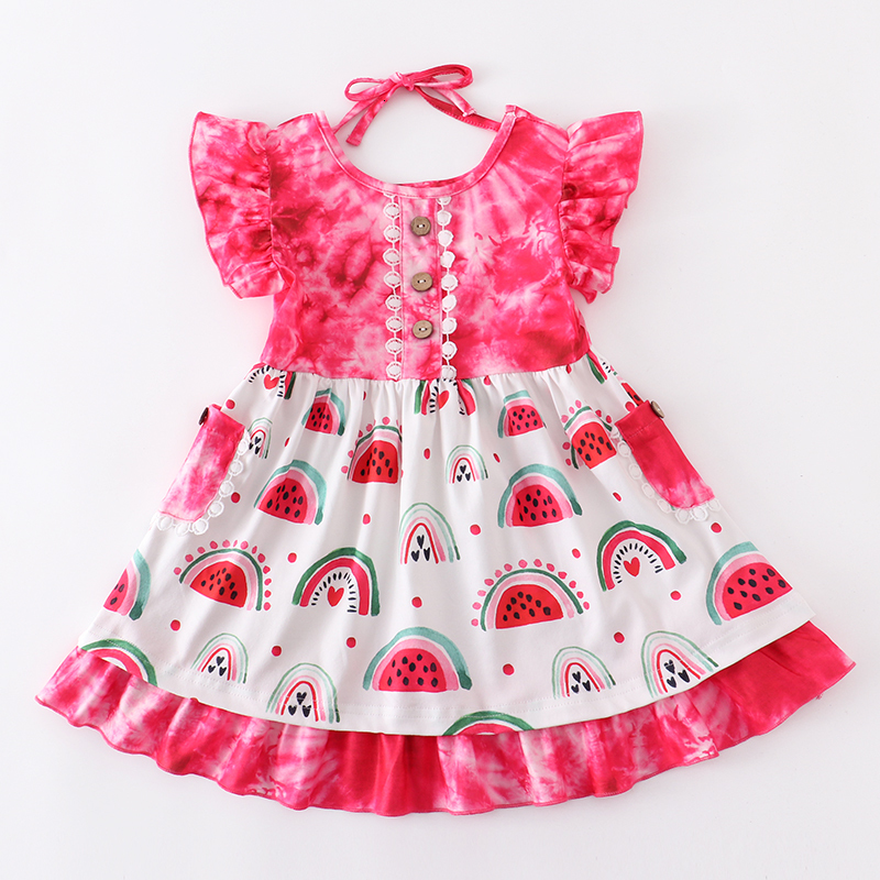 Girl's Dresses Girlymax Spring Summer Tie Dyed Rainbow Short Sleeve Milk Silk Dress with Ruffle Hem for Girls 230413, Multi
Girl's Dresses Girlymax Spring Summer Tie Dyed Rainbow Short Sleeve Milk Silk Dress with Ruffle Hem for Girls 230413, Multi