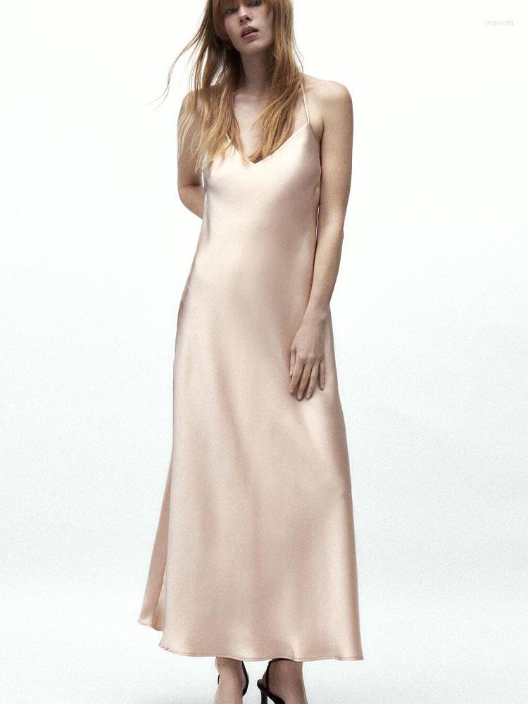 Casual Dresses Women's Dress 2023 Summer Sweet Style Low-cut V-neck Silk Satin Texture Underwear Sexy Open Back Suspender, Fuchsia
Casual Dresses Women's Dress 2023 Summer Sweet Style Low-cut V-neck Silk Satin Texture Underwear Sexy Open Back Suspender, Fuchsia