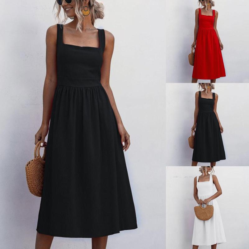 Casual Dresses Women' Sexy Solid Dress Women Midi Long Summer Backless Slip Ruched Fashion Elegant Party Clothes Leisure, Black
Casual Dresses Women' Sexy Solid Dress Women Midi Long Summer Backless Slip Ruched Fashion Elegant Party Clothes Leisure, Black