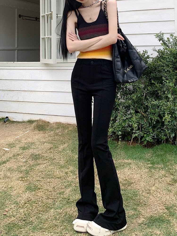 Women' Pants -XL Korean Women 2023 Summer Casual High Waist Slim Flared Female Skinny Black Long Trousers Womens (73073, Black normal
Women' Pants -XL Korean Women 2023 Summer Casual High Waist Slim Flared Female Skinny Black Long Trousers Womens (73073, Black normal