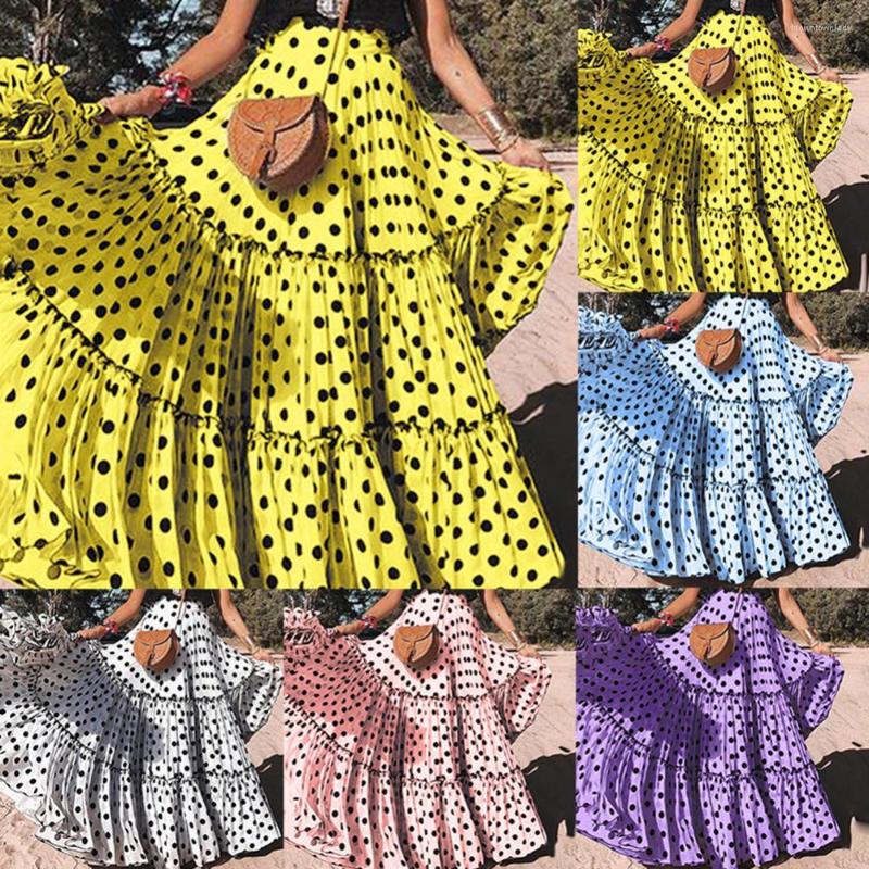 Skirts Ruffle High Waist Polka Dot Skirt Summer Women Plus Size Ruffled A Line Swing Maxi, Light blue
Skirts Ruffle High Waist Polka Dot Skirt Summer Women Plus Size Ruffled A Line Swing Maxi, Light blue