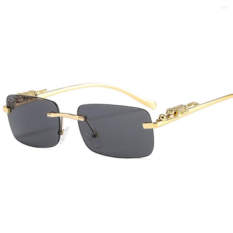 Sunglasses Vintage Rimless Square Women Men Designer Travel Driving Metal Leopard Head Sun Glasses UV400
Sunglasses Vintage Rimless Square Women Men Designer Travel Driving Metal Leopard Head Sun Glasses UV400