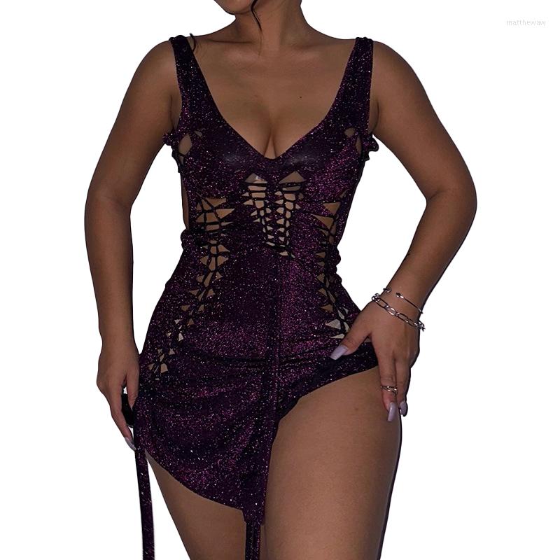 Casual Dresses Women Pleuche Drawstring Lace Up Dress Fashion Sleeveless Side Slit Tank Bodycon Mini Evening Sexy Party Club Prom, Purple
Casual Dresses Women Pleuche Drawstring Lace Up Dress Fashion Sleeveless Side Slit Tank Bodycon Mini Evening Sexy Party Club Prom, Purple