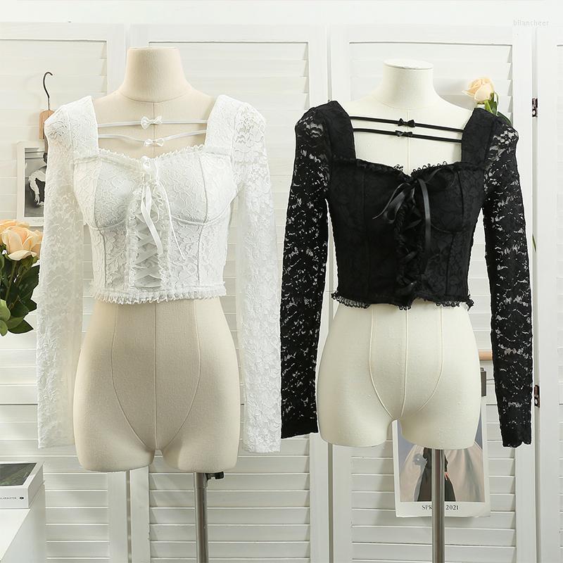Women's Blouses Sexy Spring Lace Spliced For Women Almighty Casual Drawstring Long Sleeve Square Collar Femme Crop Shirts Tops Blusas, Black
Women's Blouses Sexy Spring Lace Spliced For Women Almighty Casual Drawstring Long Sleeve Square Collar Femme Crop Shirts Tops Blusas, Black