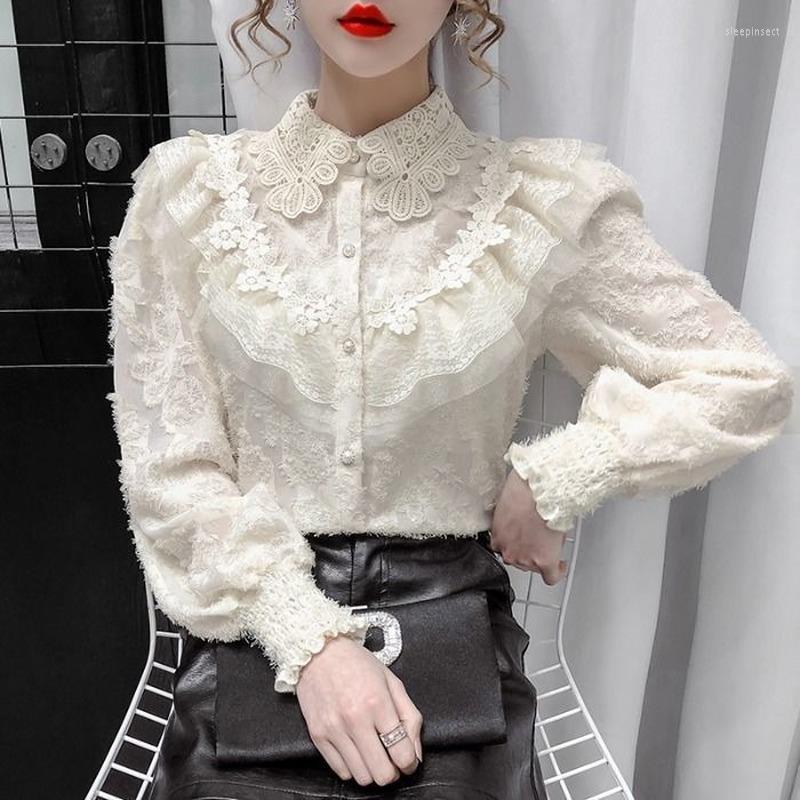 Women' Blouses Ladies Lace Shirt Spring And Autumn 2023 Foreign Style Wild Temperament Wood Ear Long-sleeved Casual, Beige
Women' Blouses Ladies Lace Shirt Spring And Autumn 2023 Foreign Style Wild Temperament Wood Ear Long-sleeved Casual, Beige