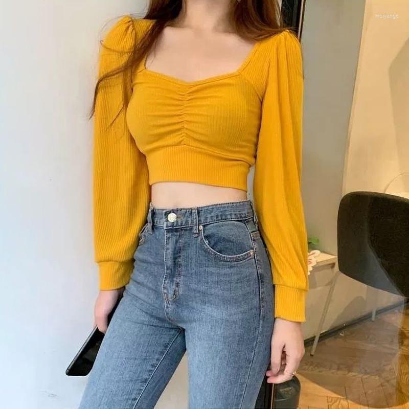 Women' T Shirts Fashion Knitted Crop Top Shirt Streetwear Vintage Women Puff Sleeve Basic Tshirt Skinny Sexy Clothes 2023, Black
Women' T Shirts Fashion Knitted Crop Top Shirt Streetwear Vintage Women Puff Sleeve Basic Tshirt Skinny Sexy Clothes 2023, Black