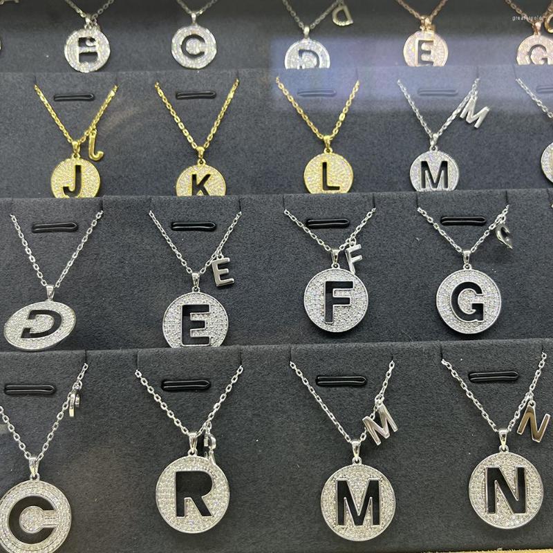 Chains Moissanite Necklace 925 Sliver Pleated 18K Gold 15 15CM A-Z Letter Dainty Round Pendant Necklaces With Certificate
Chains Moissanite Necklace 925 Sliver Pleated 18K Gold 15 15CM A-Z Letter Dainty Round Pendant Necklaces With Certificate