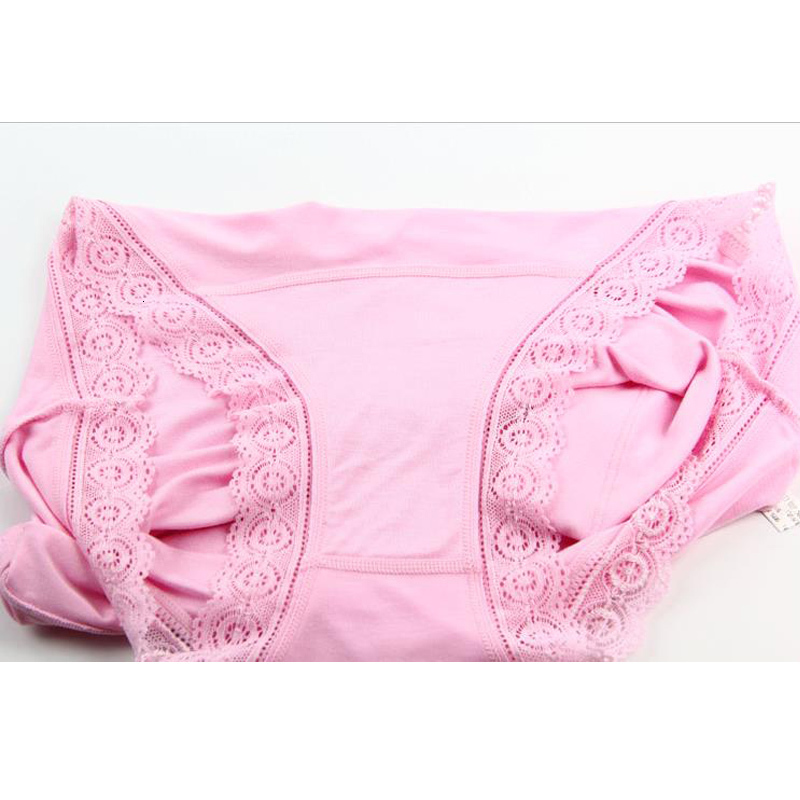 Women's Panties 193 roupas femininas Modal Panties High Waist Women Sexy Lace Underwear Womens Briefs Plus Size 4pcs/Lot 230414