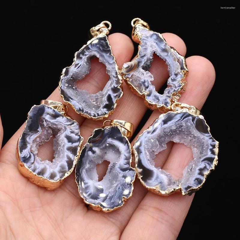 Pendant Necklaces Natural Druzys Stone Charms Plating Golden Agate For Making DIY Jewerly Accessories 23x40mm
Pendant Necklaces Natural Druzys Stone Charms Plating Golden Agate For Making DIY Jewerly Accessories 23x40mm