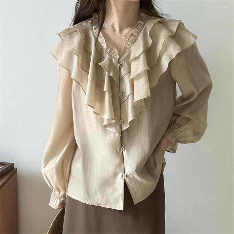 Women's Blouses Alien Kitty -L Retro French Shirts Women Ruffles Sexy 2023 Spring Work Wear Slim Elegant Solid Mujer Office Lady Chic, Green
Women's Blouses Alien Kitty -L Retro French Shirts Women Ruffles Sexy 2023 Spring Work Wear Slim Elegant Solid Mujer Office Lady Chic, Green