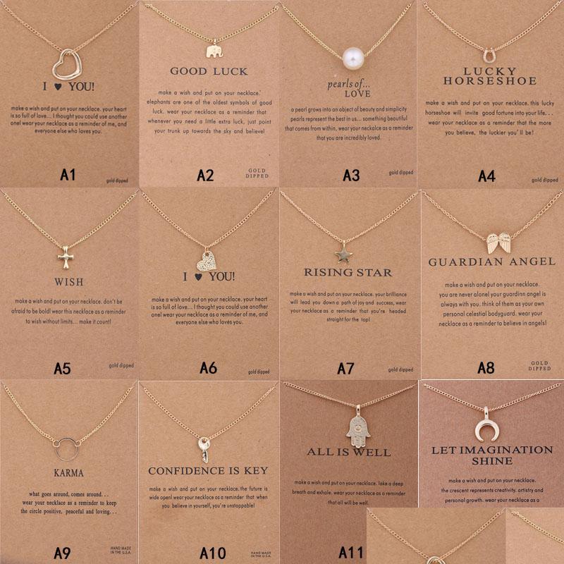 Pendant Necklaces New Arrival Dogeared Necklace With Gift Card Elephant Pearl Love Wings Cross Key Zodiac Sign Compass Lotus For Wom Dhbjd
Pendant Necklaces New Arrival Dogeared Necklace With Gift Card Elephant Pearl Love Wings Cross Key Zodiac Sign Compass Lotus For Wom Dhbjd