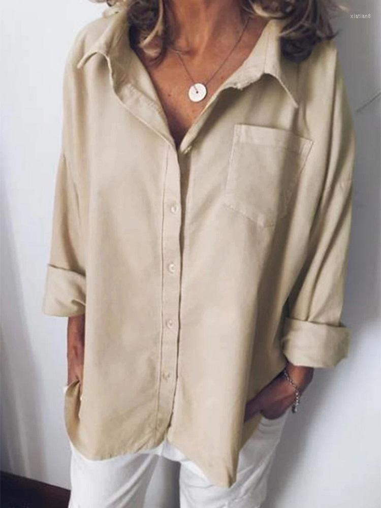 Women' Blouses Women Shirt Cotton Linen Long Sleeve Spring Autumn Ladies Temperament Shirts Solid Color Lapel Loose Blouse Single-breasted, Green
Women' Blouses Women Shirt Cotton Linen Long Sleeve Spring Autumn Ladies Temperament Shirts Solid Color Lapel Loose Blouse Single-breasted, Green