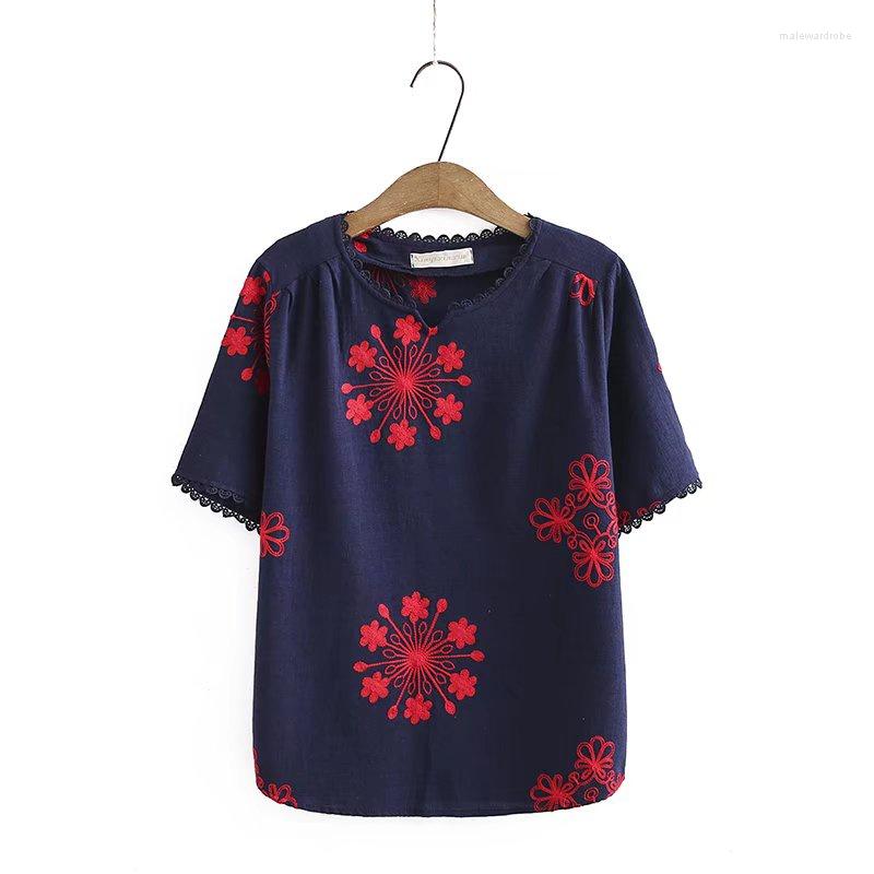 Women's T Shirts Plus Size Women's V-neck Summer Short Sleeve Floral Embroidery Vintage Tops Large A-line Top, Green
Women's T Shirts Plus Size Women's V-neck Summer Short Sleeve Floral Embroidery Vintage Tops Large A-line Top, Green