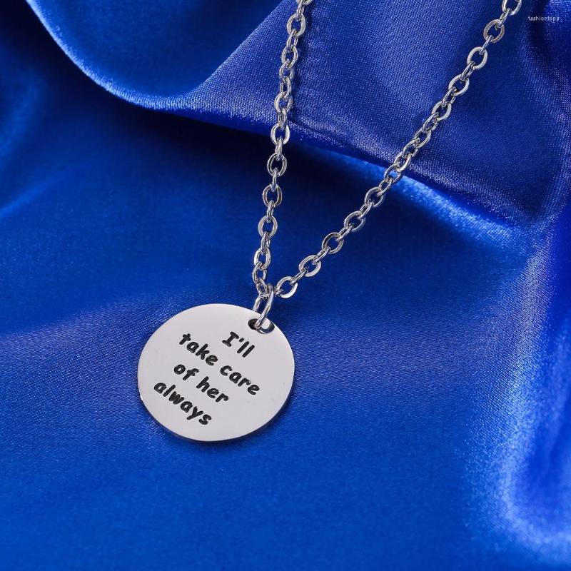 Pendant Necklaces Family Mother Daughter I Will Take Care Of Her Always Promise Necklace Bride Mom Gift Stainless Steel Jewelry
Pendant Necklaces Family Mother Daughter I Will Take Care Of Her Always Promise Necklace Bride Mom Gift Stainless Steel Jewelry