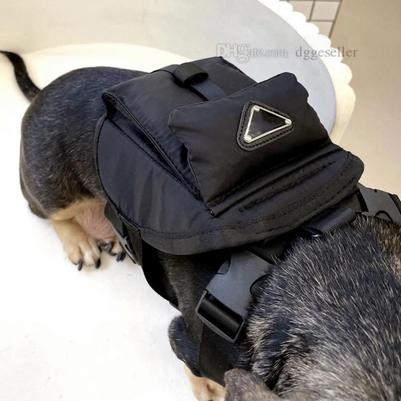 Designer with Leash Dog Snack bag Pet Self Carrier Adjustable Travel Hiking Walking Harness Backpack for Small Medium Dogs Black S(Fit:5-16lb) K14 Fre