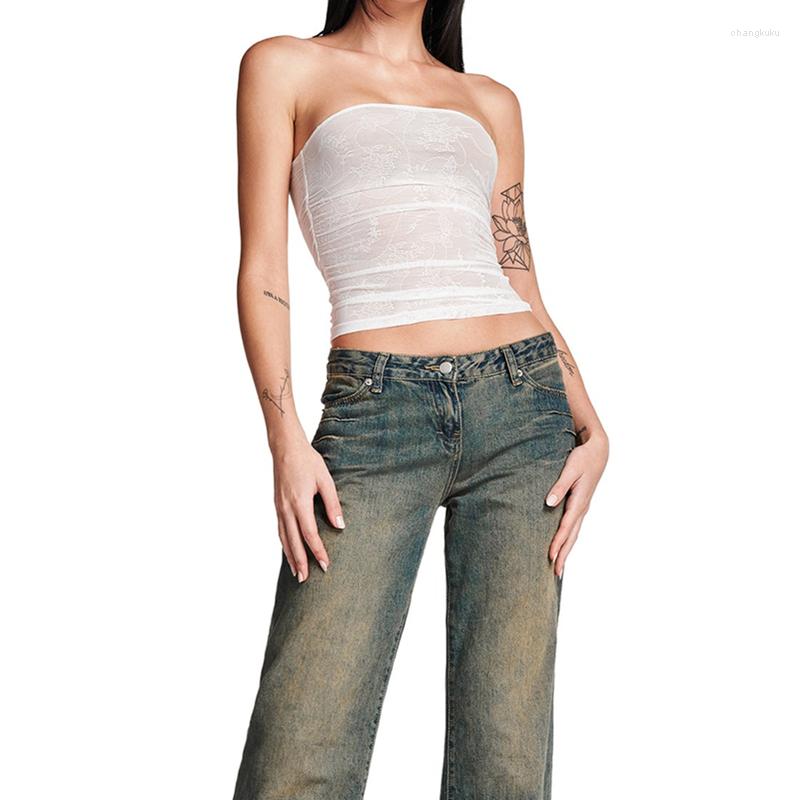 Women' Tanks Xingqing Lace Bandeau Top Summer Women Floral Patchwork Off Shoulder Sleeveless 2000s Aesthetic Y2k Clothes Streetwear, As photo shows
Women' Tanks Xingqing Lace Bandeau Top Summer Women Floral Patchwork Off Shoulder Sleeveless 2000s Aesthetic Y2k Clothes Streetwear, As photo shows