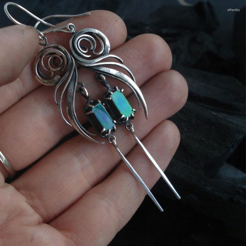 Dangle Earrings Ladies Ethnic Spiral Metal Green Blue Stone Earring Vintage Jewelry Geometric Crystals Handmade Gift
Dangle Earrings Ladies Ethnic Spiral Metal Green Blue Stone Earring Vintage Jewelry Geometric Crystals Handmade Gift