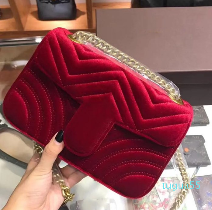 Designer-Chain Handbags Women Shoulder Crossbody Bag Purses Bags, Red