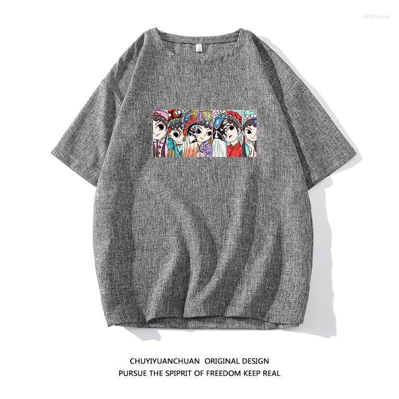 Men's T Shirts Beijing Opera Face Makeup Large Size Clothing Men's Fashion Cotton Linen Gentlemen's Classic Top For Man, Auburn
Men's T Shirts Beijing Opera Face Makeup Large Size Clothing Men's Fashion Cotton Linen Gentlemen's Classic Top For Man, Auburn