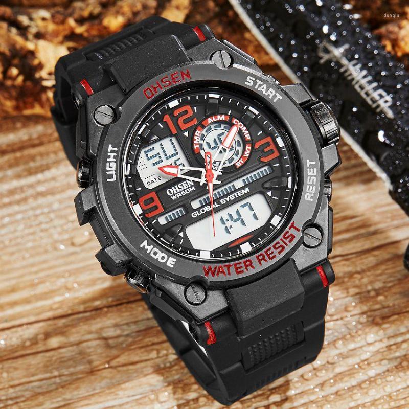 Wristwatches OHSEN Fashion Outdoor Sport Watch Men Multifunction 5 Bar Waterproof Black Military Digital Clock Relogio Masculino, Green wristwatch
Wristwatches OHSEN Fashion Outdoor Sport Watch Men Multifunction 5 Bar Waterproof Black Military Digital Clock Relogio Masculino, Green wristwatch