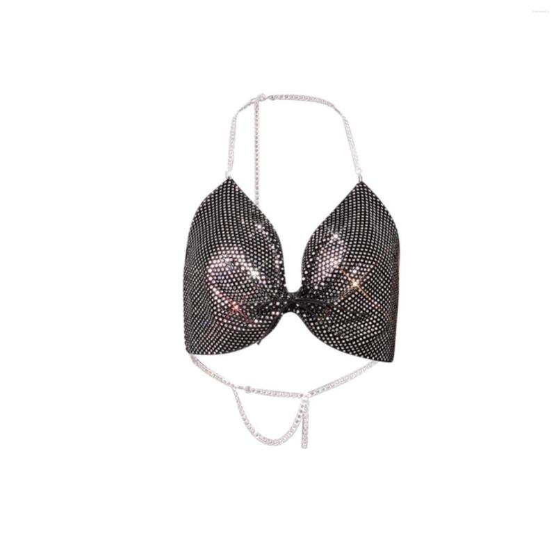 Yoga Outfit Ladies Nightclub Sexy Sequin Backless Chain Adjustable Vest Camisole Top Fitted Crop, Black
Yoga Outfit Ladies Nightclub Sexy Sequin Backless Chain Adjustable Vest Camisole Top Fitted Crop, Black