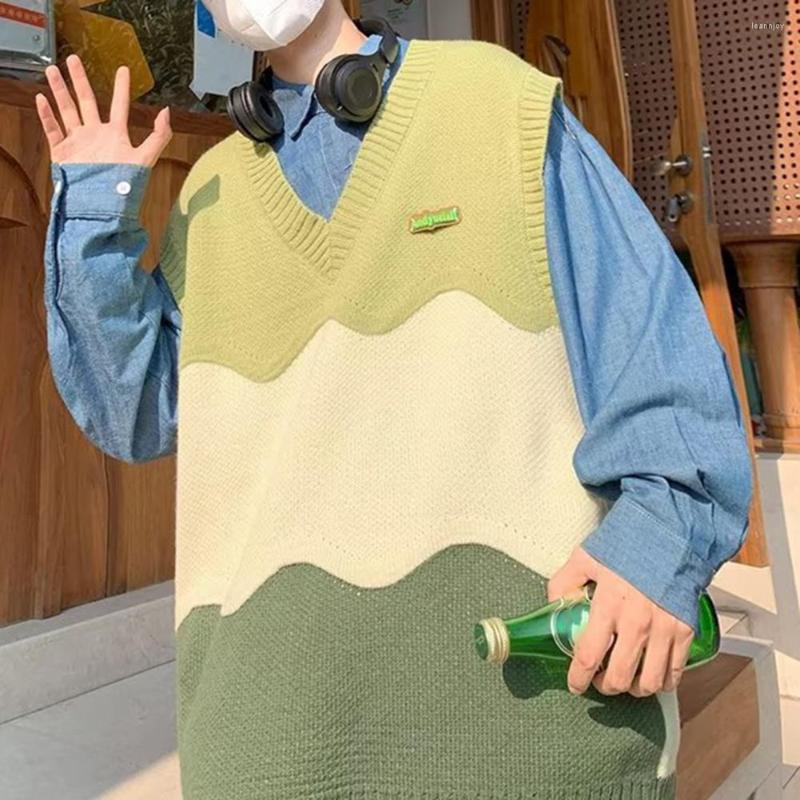 Men' Vests Sweater Vest Sleeveless Stretchy Coldproof Male Splicing Color Uniform Pullover Top Daily Clothing, Green
Men' Vests Sweater Vest Sleeveless Stretchy Coldproof Male Splicing Color Uniform Pullover Top Daily Clothing, Green