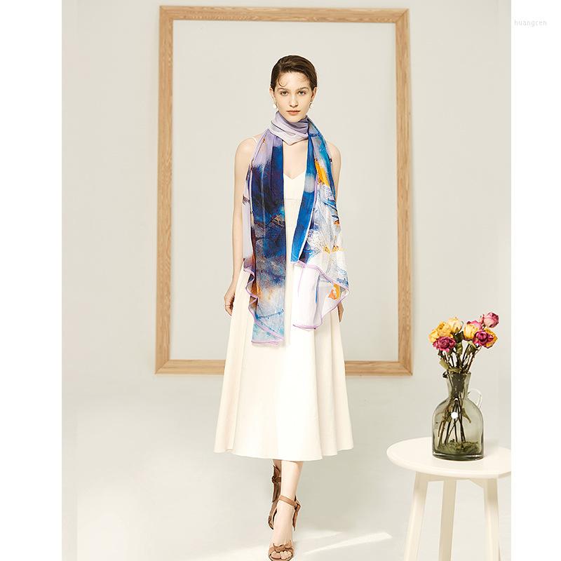 Scarves Spring And Summer Mulberry Silk Chiffon Gradual Color Beautiful Women's Long Scarf Sunscreen Shawl
Scarves Spring And Summer Mulberry Silk Chiffon Gradual Color Beautiful Women's Long Scarf Sunscreen Shawl