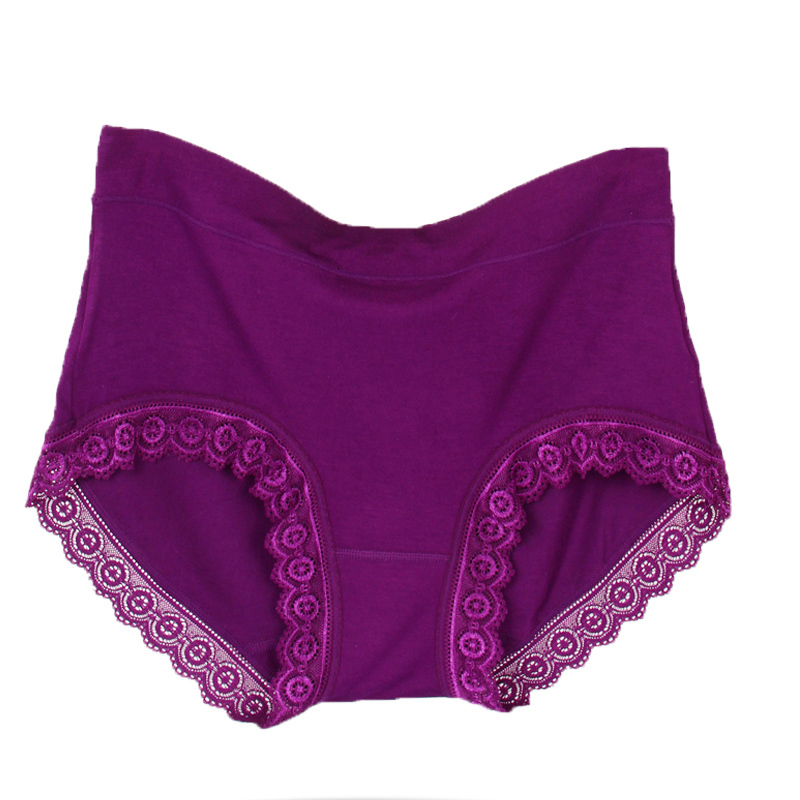 Women's Panties 193 roupas femininas Modal Panties High Waist Women Sexy Lace Underwear Womens Briefs Plus Size 4pcs/Lot 230414