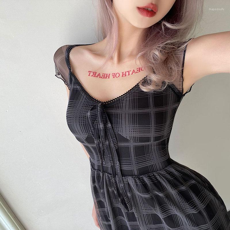 Casual Dresses Cute Lattice Pattern A-Line Short Sleeve Mini Dress For Womens Clothes 2023 Summer Stretch Comfortable Lady Streetwear, Black
Casual Dresses Cute Lattice Pattern A-Line Short Sleeve Mini Dress For Womens Clothes 2023 Summer Stretch Comfortable Lady Streetwear, Black