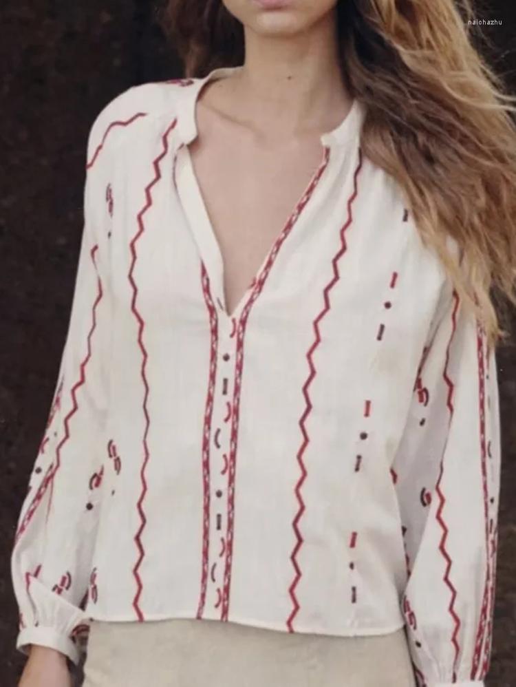 Women's Blouses KHALEE YOSE Bohemian Vintage Chic Blouse Shirt White V-neck Long Sleeve Summer Women Loose Holiday Ladies Tops Blusas
Women's Blouses KHALEE YOSE Bohemian Vintage Chic Blouse Shirt White V-neck Long Sleeve Summer Women Loose Holiday Ladies Tops Blusas