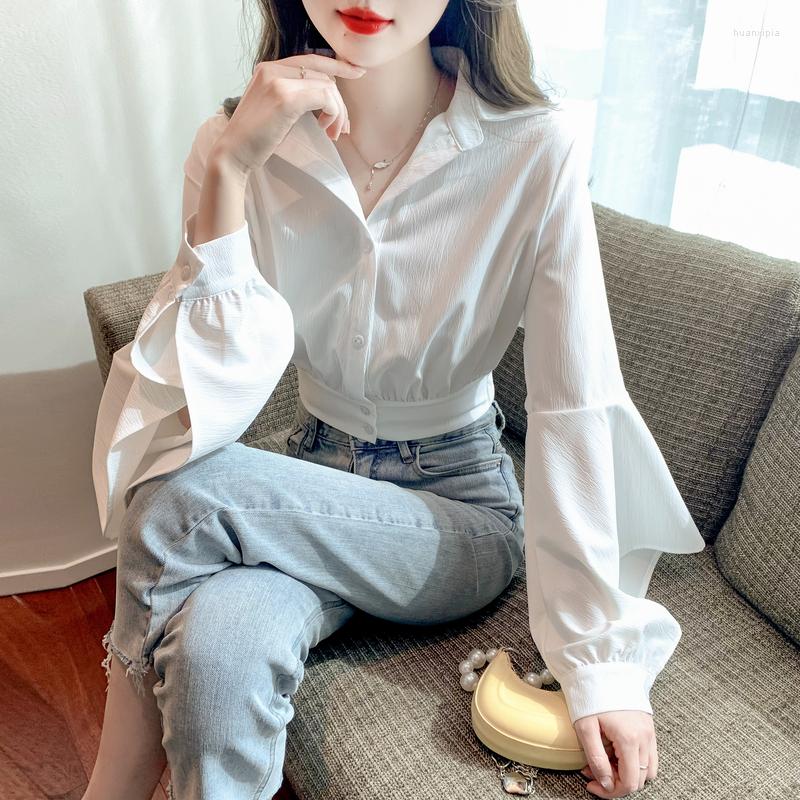 Women's Blouses Chiffon Shirt For Women Summer 2023 In Solid Casual Slim Long Sleeves White Fashion Top Turn-down Collar
Women's Blouses Chiffon Shirt For Women Summer 2023 In Solid Casual Slim Long Sleeves White Fashion Top Turn-down Collar